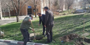 آیین درختکاری به مناسبت روز درختکاری در محوطه آموزشکده