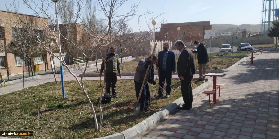 آیین درختکاری به مناسبت روز درختکاری در محوطه آموزشکده