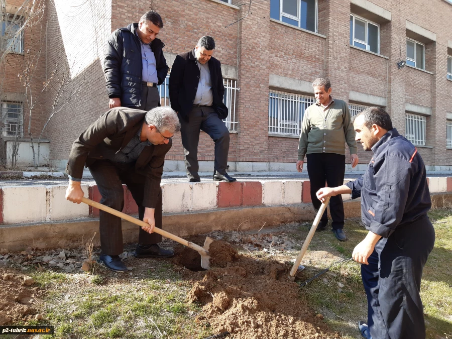 آیین درختکاری به مناسبت هفته درختکاری در محوطه آموزشکده