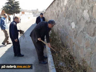 آیین درختکاری به مناسبت هفته درختکاری در محوطه آموزشکده