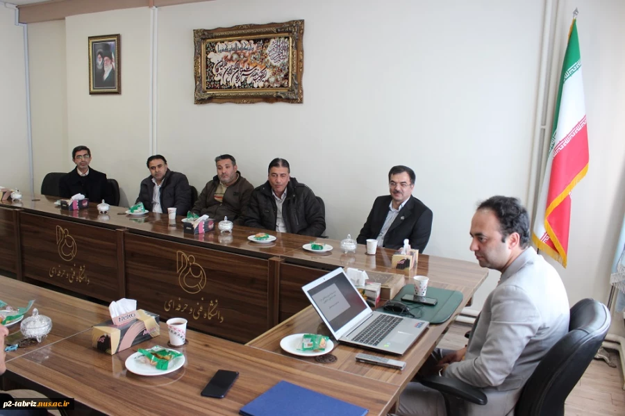 مراسم معارفه مسئول هماهنگی حوزه معاونت فرهنگی و دانشجویی آموزشکده ملی مهارت آموزشکده شماره 2 تبریز