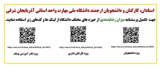 نظرسنجی در خصوص قسمتهای مختلف دانشگاه